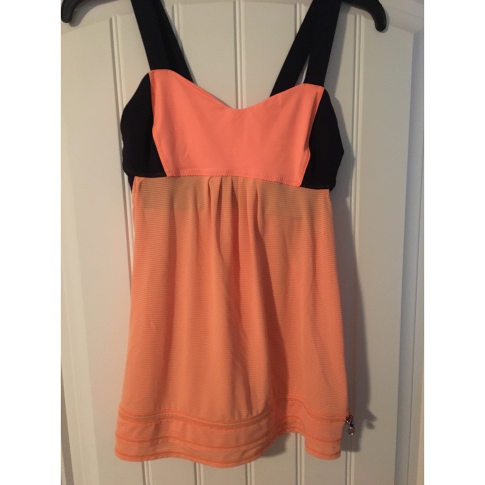 Orange and Navy LuLuLemon Tank